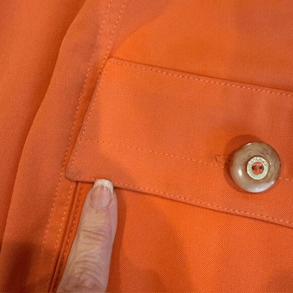 St. John Sport Clementine Stretch Twill Blazer Gold-tone Buttons Size Small - Picture 10 of 15